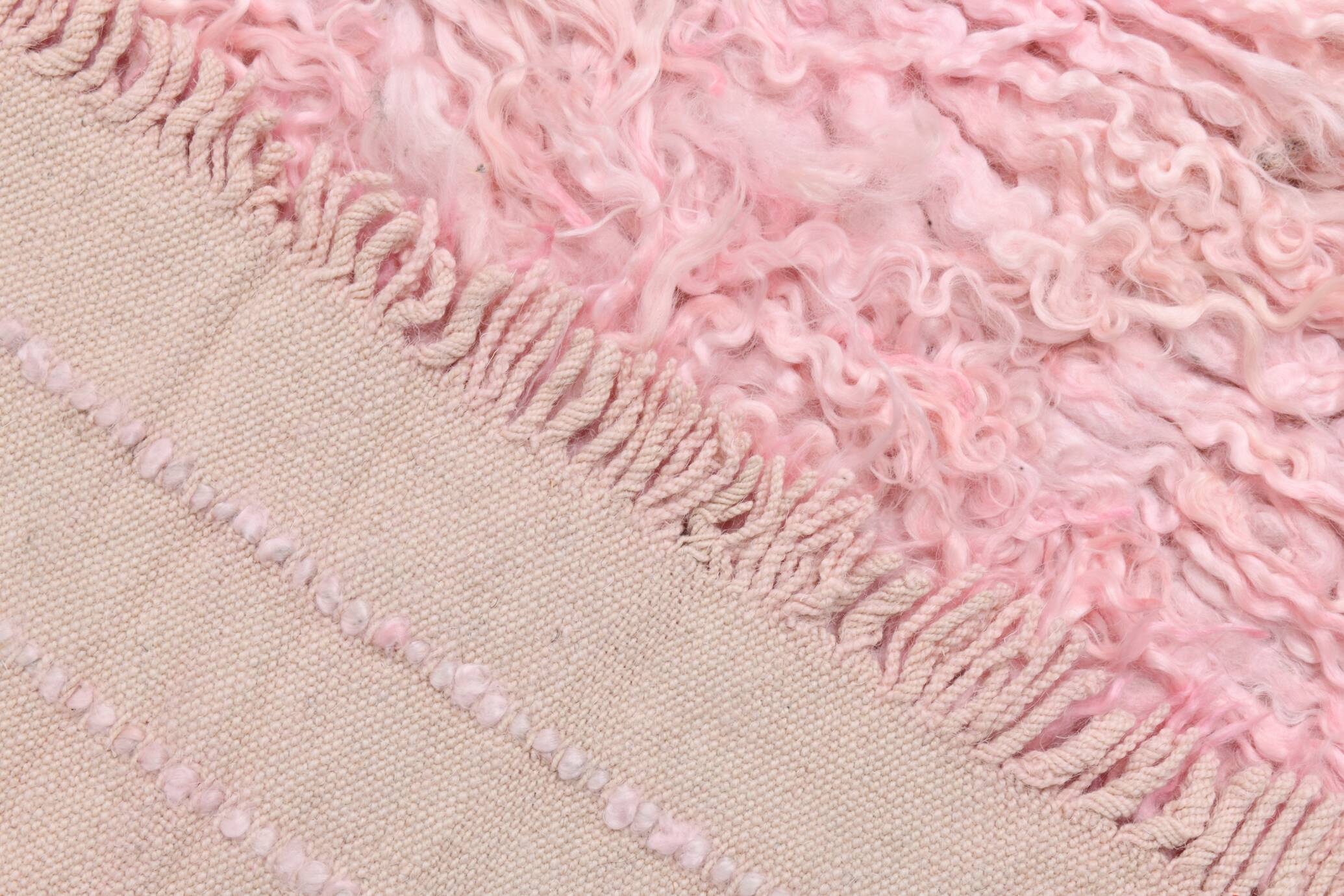 Tapis Kilim rose doux 3x10, 112x310 cm