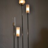 Modernist metal and glass floor lamp
