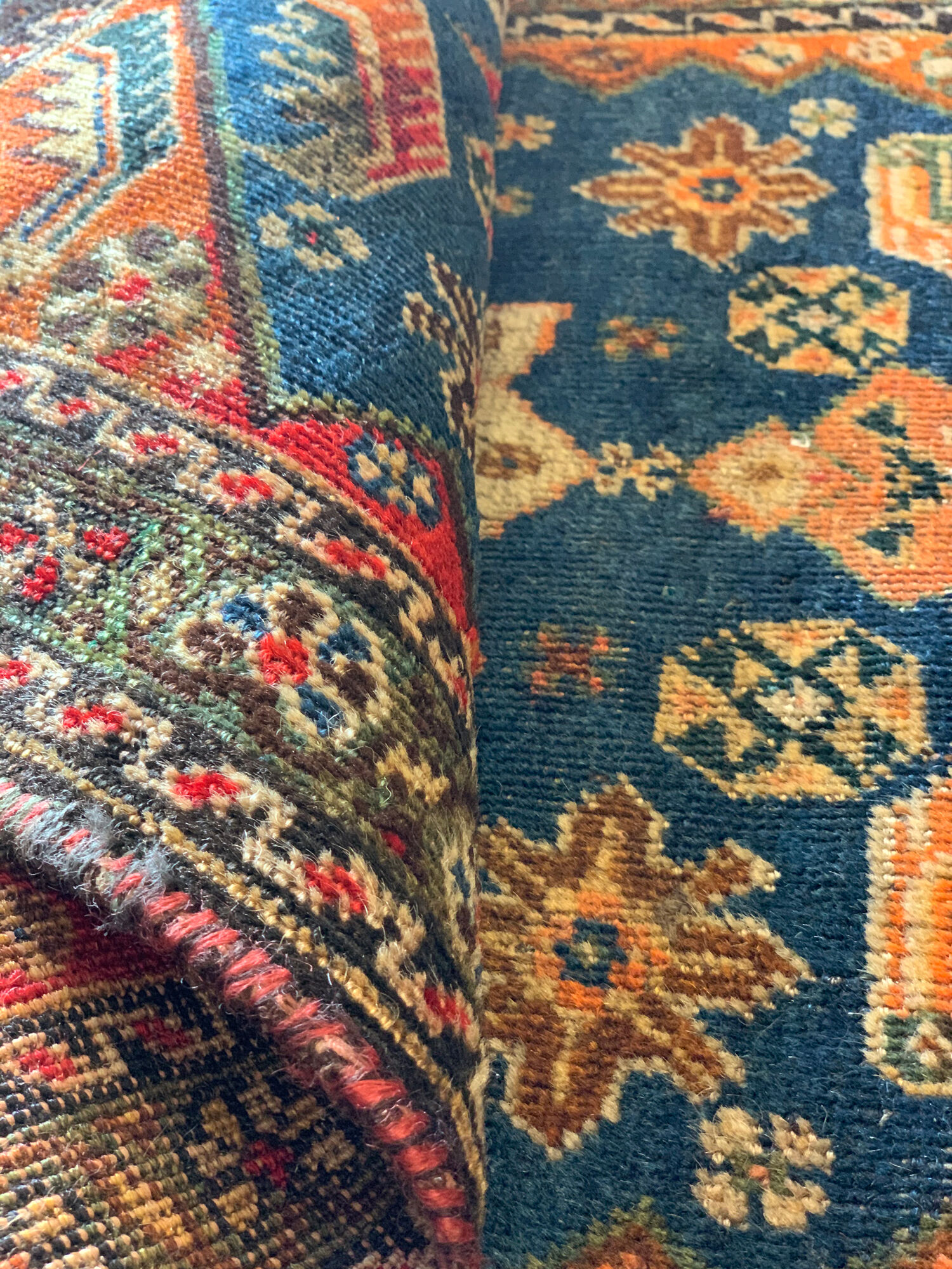 Small handwoven oriental persian hamadan rug- 46x80cm