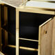Pair of travertine brass cabinets by Alfredo Freda 1975