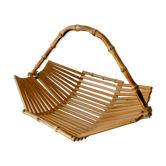 Corbeille en bambou, années 70