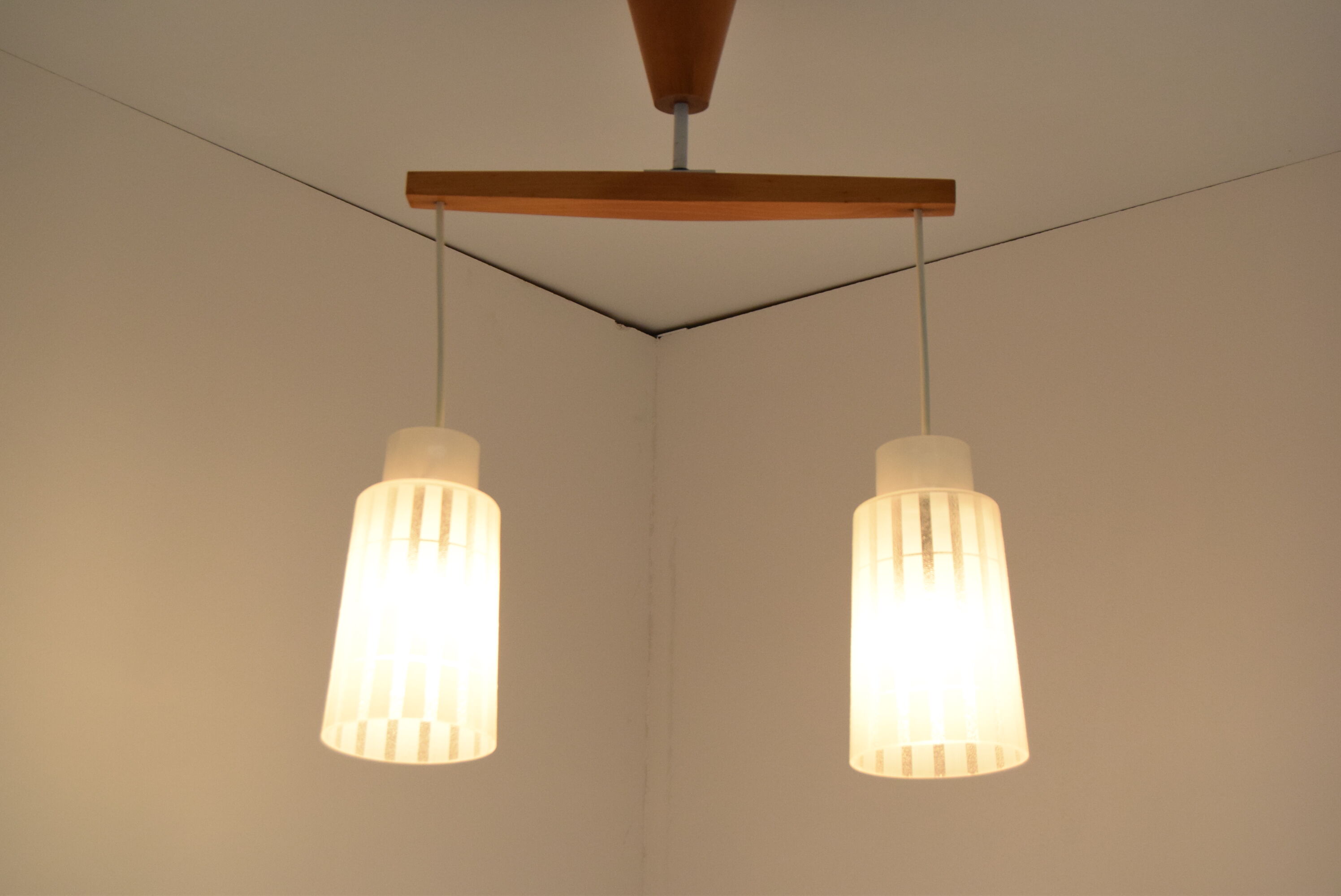 Mid-century Chandelier by Drevo Humpolec,1970's.