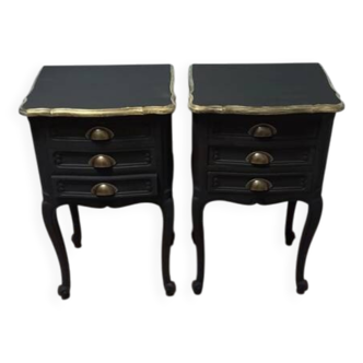 Pair of antique bedside tables