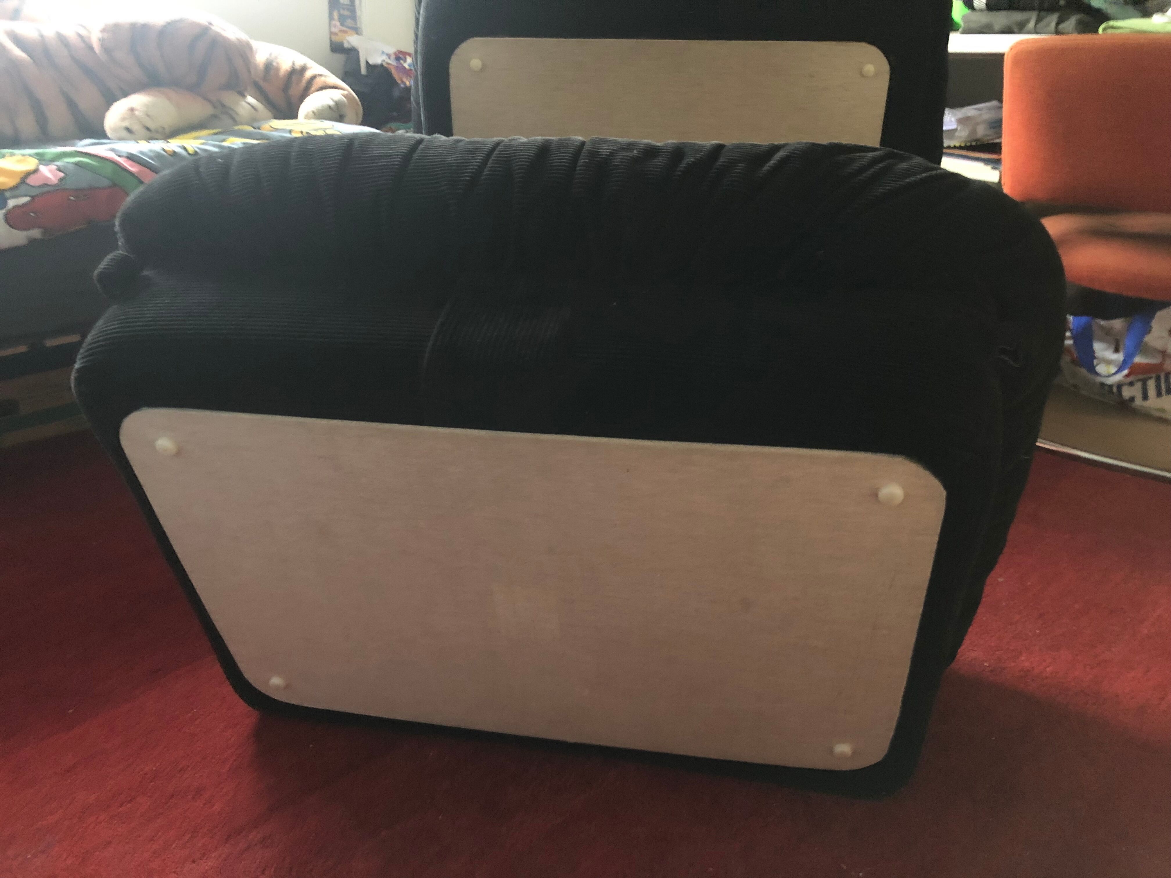 Vintage armchair airborne 70s and ottoman