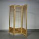 Room divider, French blonde beech louvered screen, 1960s, width 155 cm, height 185 cm