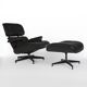 Special Edition All Black Herman Miller Eames Lounge Chair & Ottoman