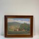 Old painting, landscape Monts Lyonnais, signed dated 1944