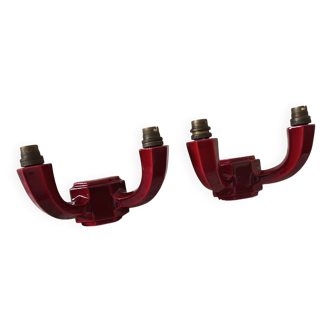 Pair of Art Deco ceramic wall lights