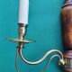Pair of large antique candlestick wall sconces