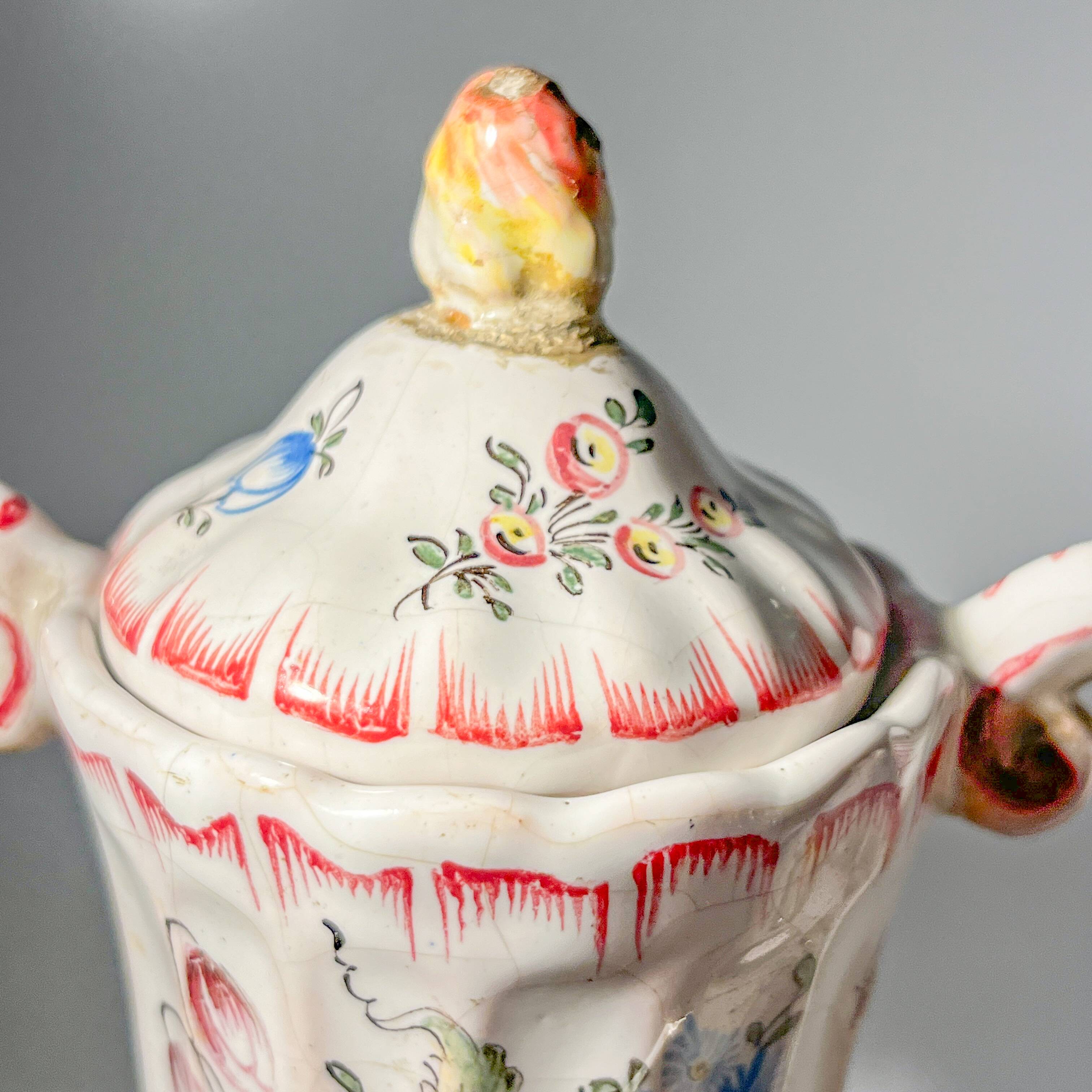 Pair of vases, Marseille earthenware factory, Joseph Gaspard Robert