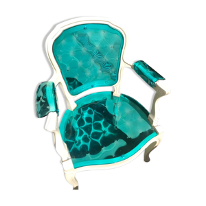 Chaise bois et plexiglas design
