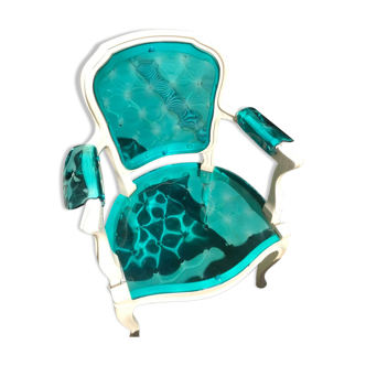 Wooden chair and plexiglass design Magali Jeambrun