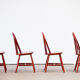 Série de 4 chaises scandinaves vintages