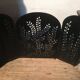 Wrought and cut metal fire screen