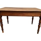 Walnut Farmhouse Table with 2 Drawers. 19's
