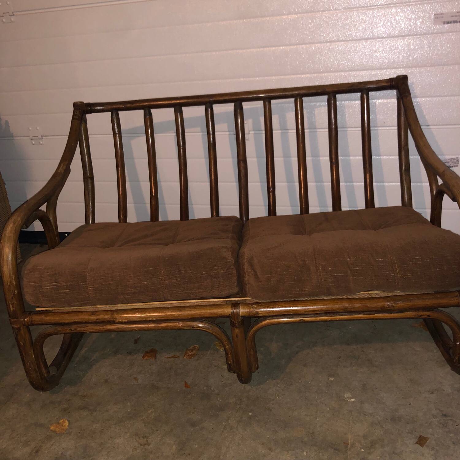 Vintage Maison Kok rattan sofa from the 70s