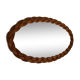Miroir ovale rotin tressé 44x24cm