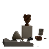 Scandinavian decorative wooden vase from the mid-20th century, 1960s.