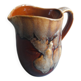 vintage Rhoda ceramic pitcher/jug, fat lava