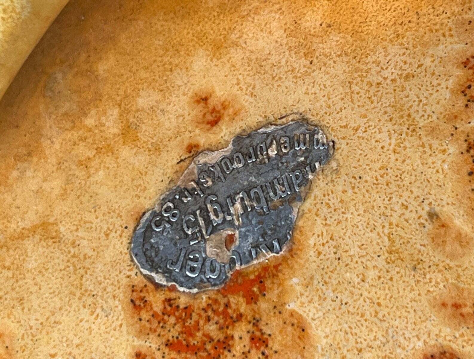 German Art Deco ceramic bowl with lid from Carstens Pottery.