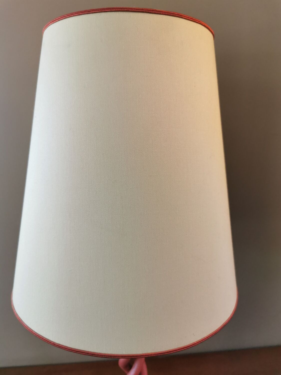 Pair of vintage twisted wood lamps