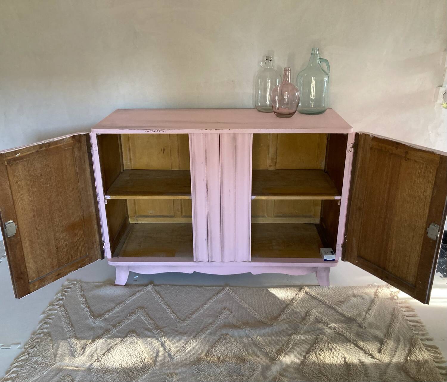 Buffet art déco rose pâle