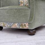 1970s, Danish relax armchair, green furniture velour, original condition.