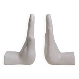 Ceramic hand bookends