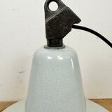 Industrial Grey Enamel Factory Pendant Lamp from Zaos, 1960s