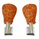 Pair of orange perspex wall lights from the 1950s.