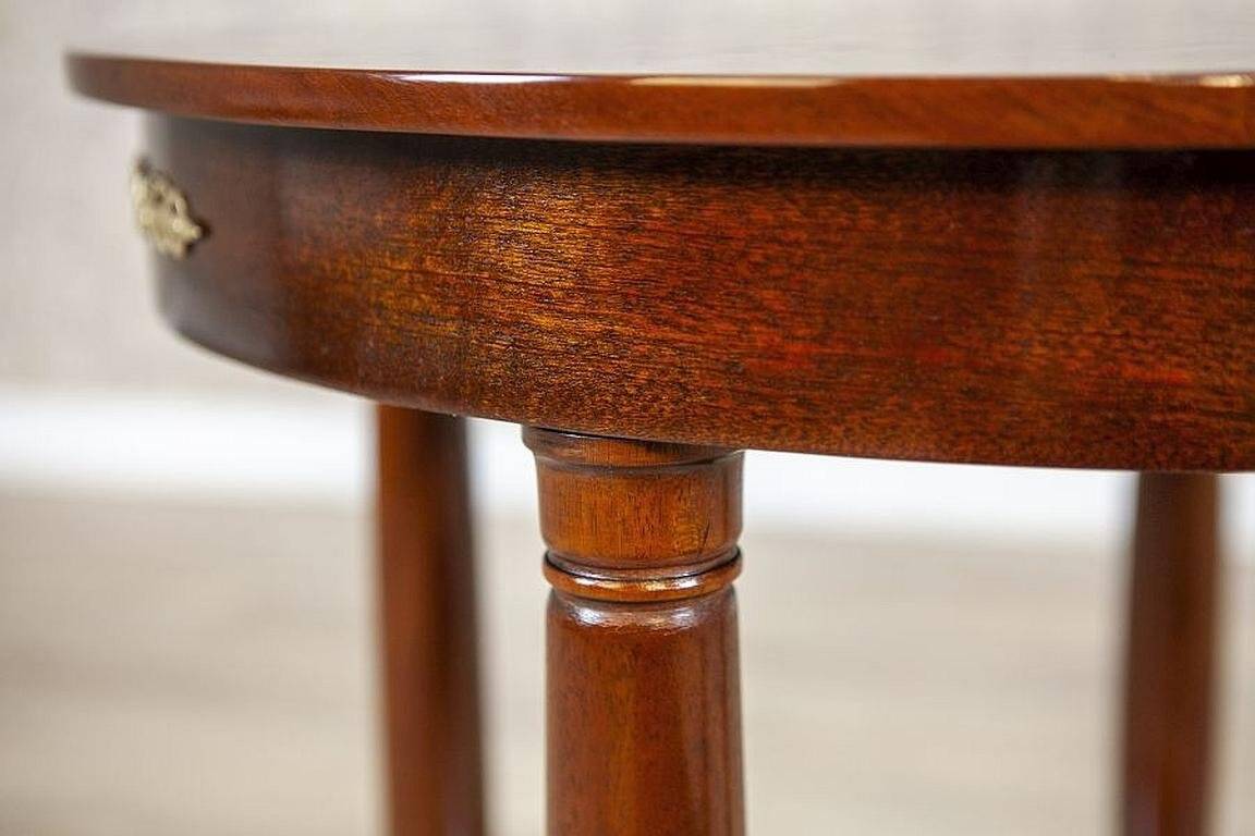 Late 19th Century Biedermeier Mahogany Oval Side Table, 1890s