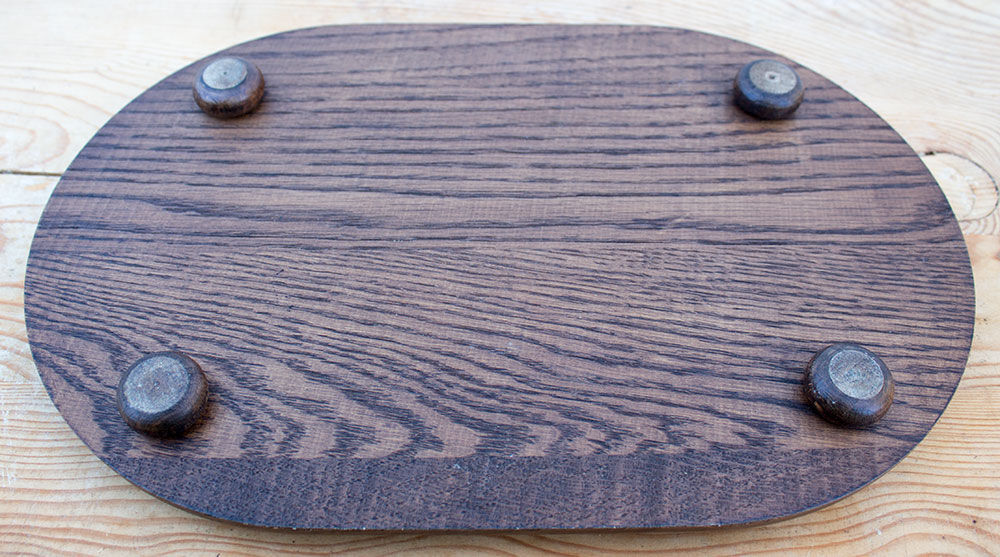 Antique oval glass globe 40.5 cm high