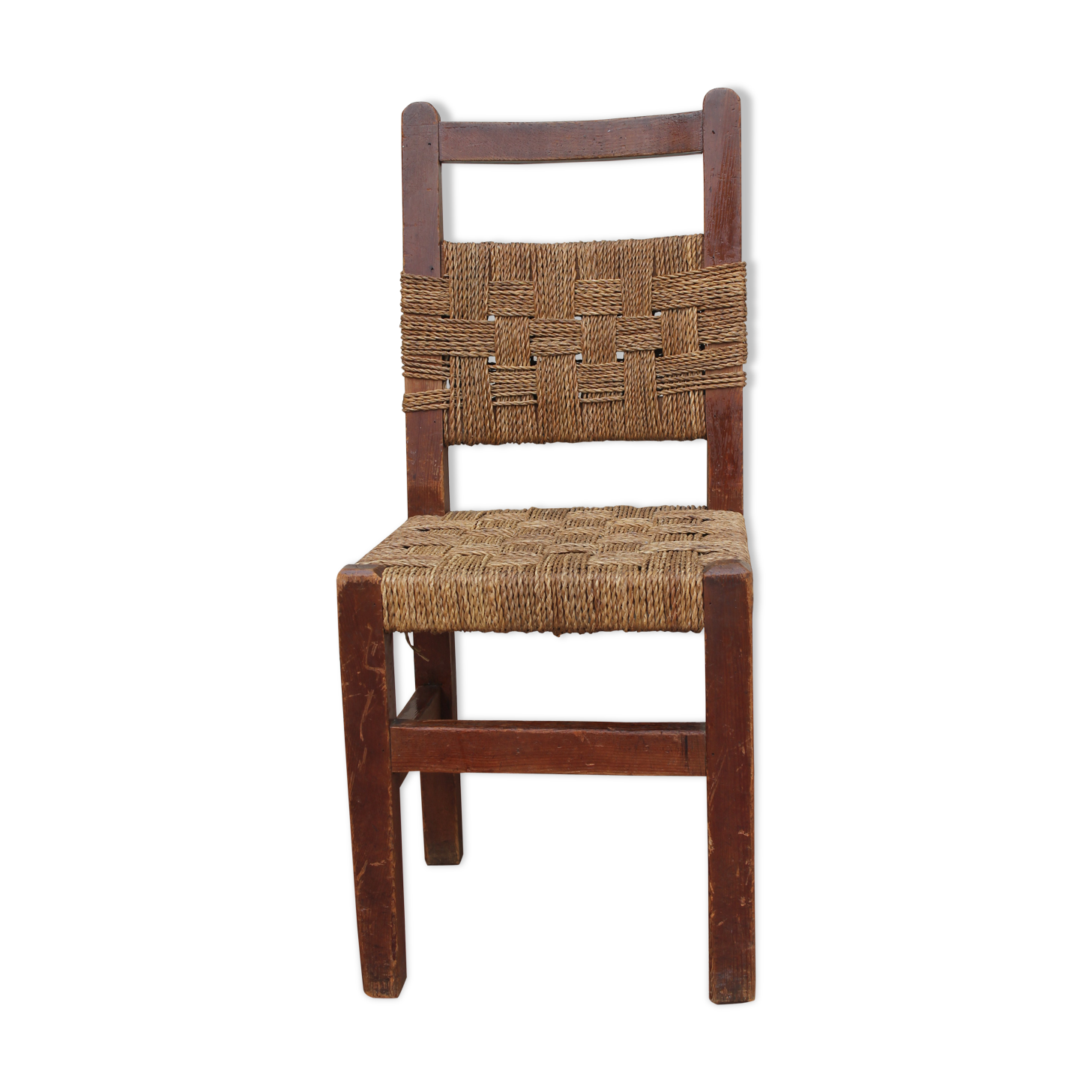 Cord and wood chair
