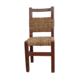 Cord and wood chair
