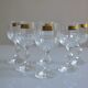 6 port glasses in Bohemian crystal Czechoslovakia