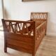 Vintage solid beech baby bed