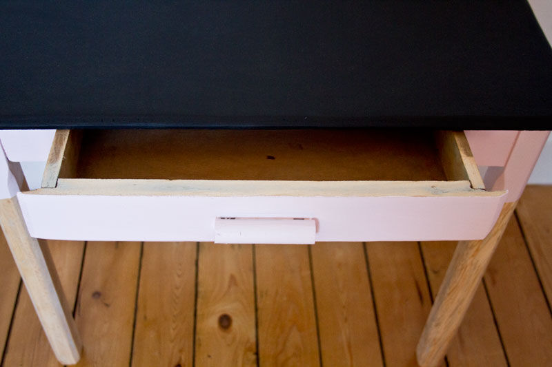 Pink and slate desk
