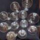 Crystal stemware service engraved flower 70s