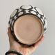 Black and white geometric ceramic planter