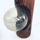 Brutalist wooden table or wall lamp attributed to Temde Leuchten, Switzerland, 1960s.