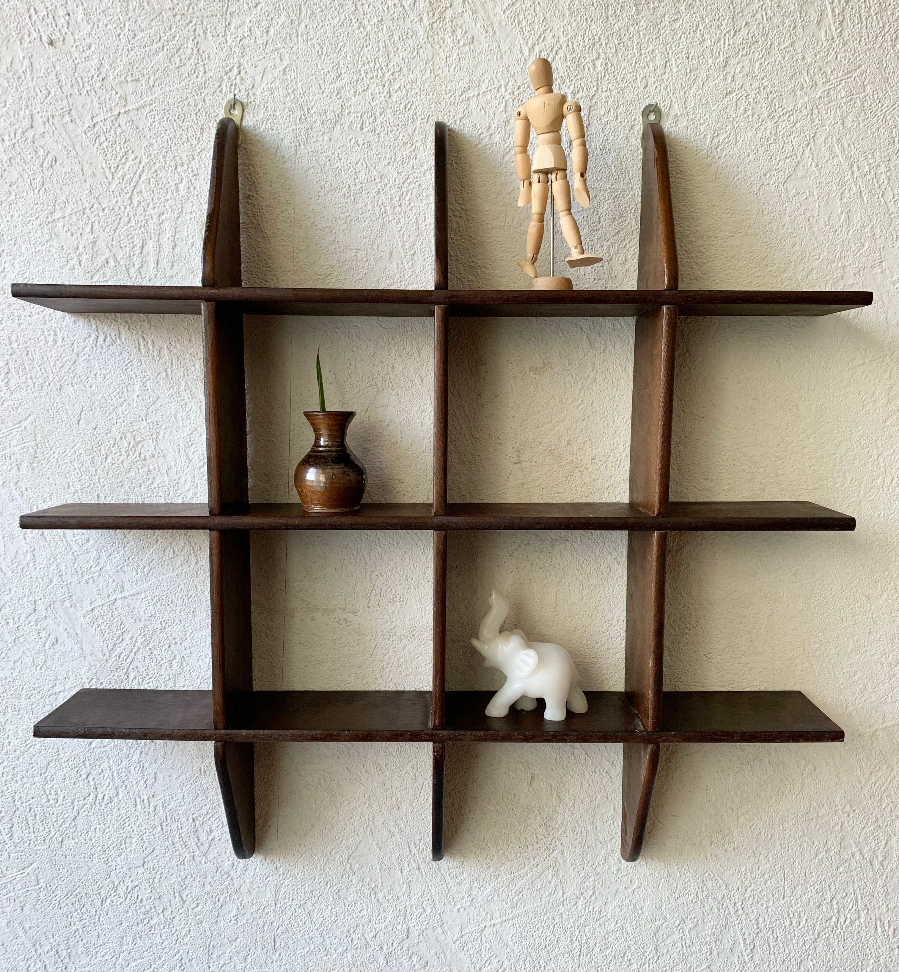 Wall shelf exotic wood