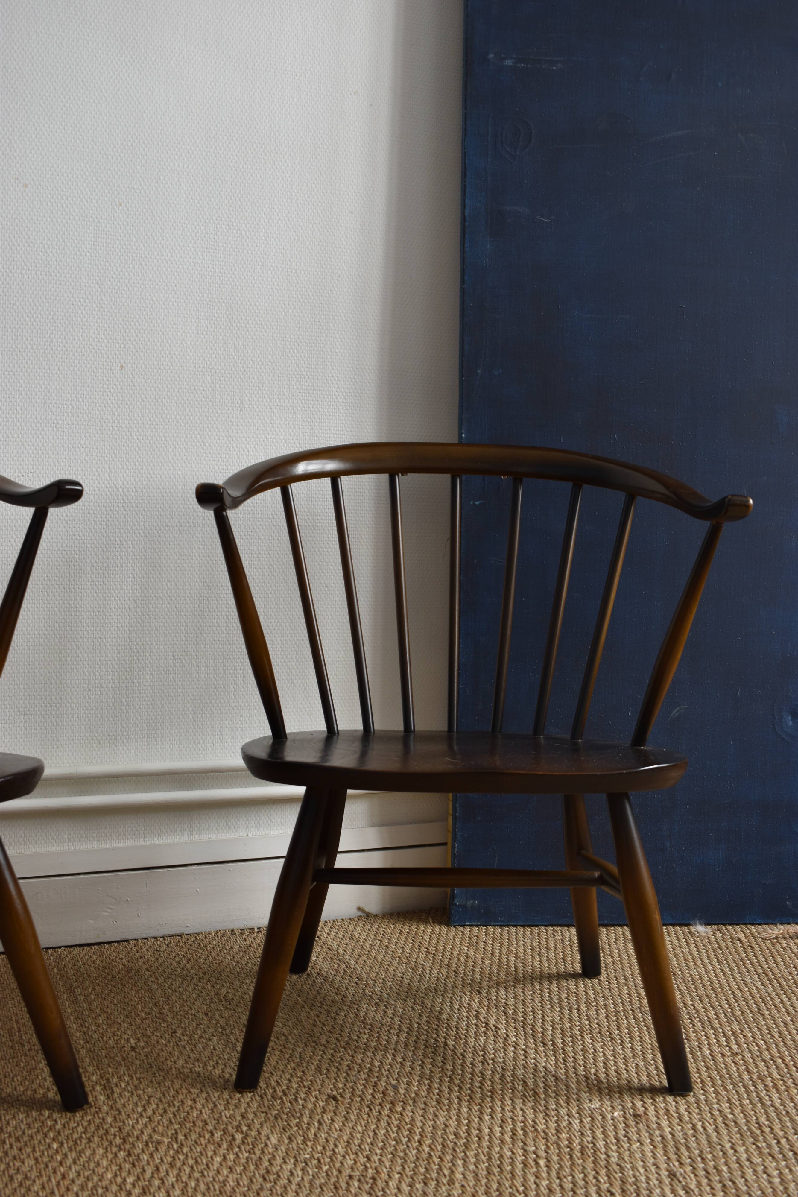 Vintage Ercol Buckingham armchairs