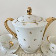 Vintage Limoges porcelain gold coffee set – 15 pieces