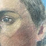 Painting early 20th century "The Woman in the Blue Turban"