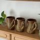 3 pyrite stoneware mugs