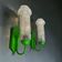Pair German green wall sconces by Graewe