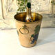 French vintage cloisonne champagne bucket with grape and vine design