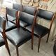 Set of 6 scandinavian chairs skaï black