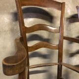 2 fauteuils à repailler en noyer Louis Philippe