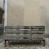 Commode Space Age Chromée par Henri Vallières